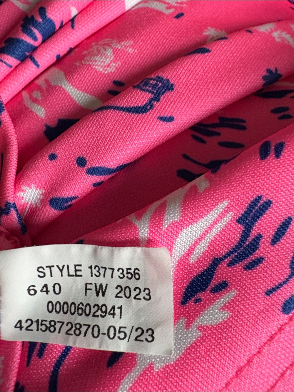 Under Armour Pink Camo Performance Polo with Blue Accents - Picture 6 of 6